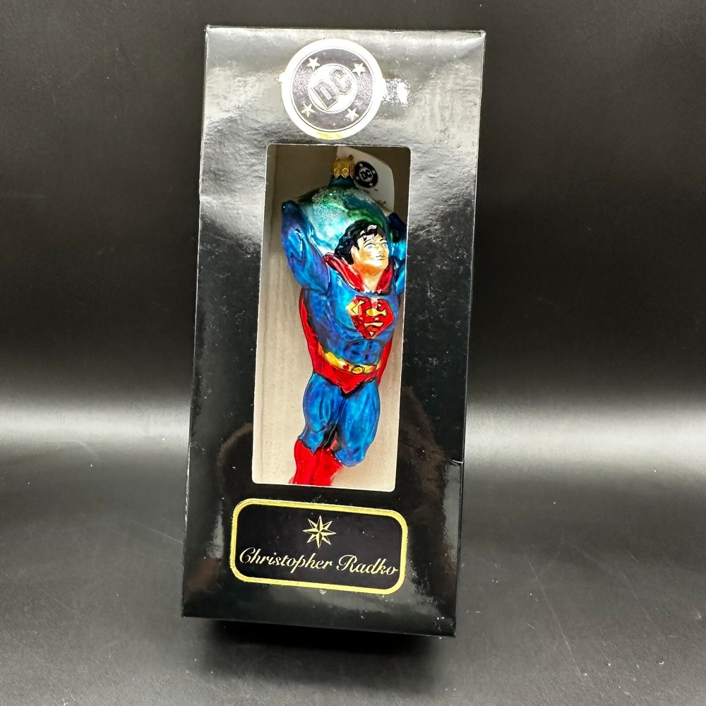 1996 Christopher Radko Superman 7" Ornament DC 3452/7500